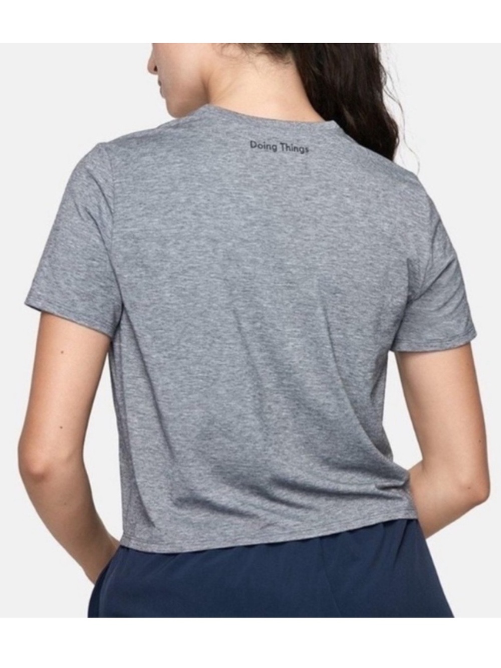 Outdoor Voices Cropped Heather Grey T shirt
